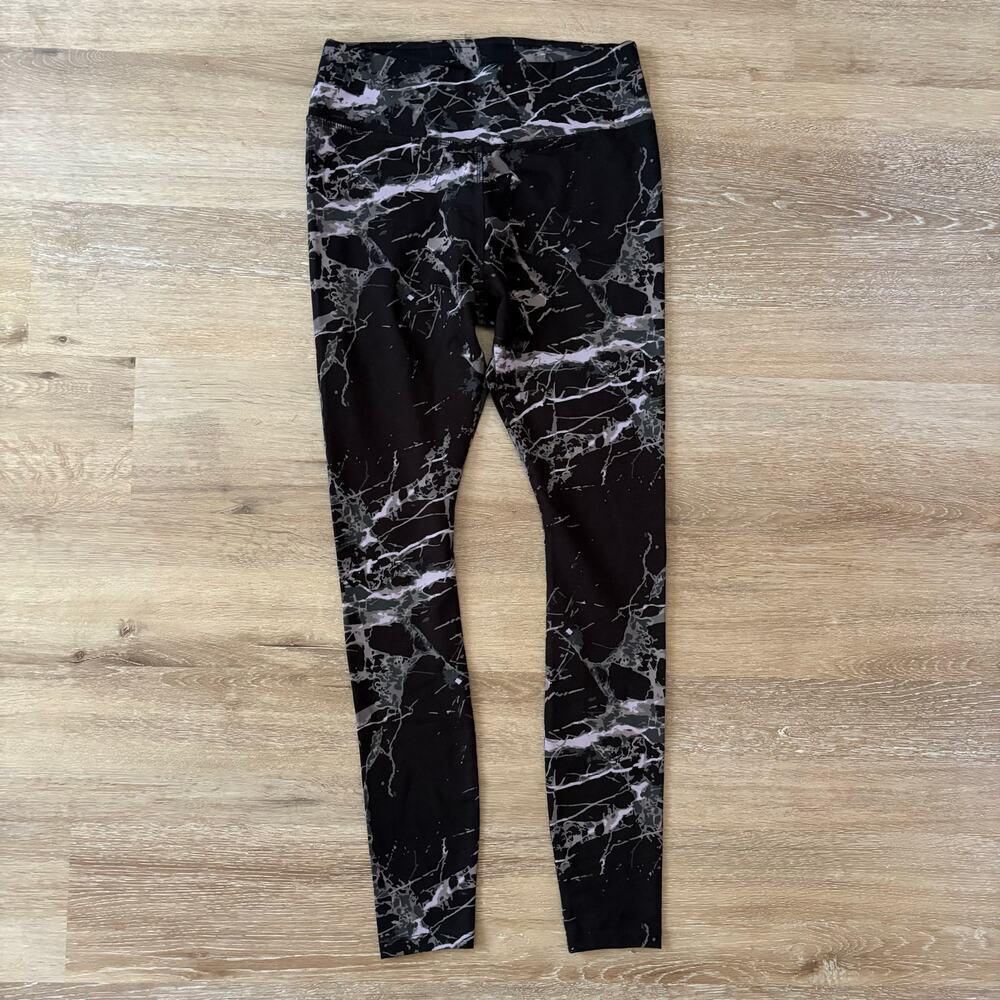 Pact Organic Leggings - Black and Purple Marble